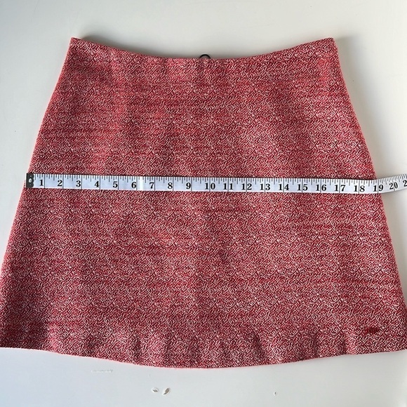 Cop.Copine Publier A-Line Red Pink Mini Skirt Linen Blend Tweed Sz 38 (M) - Picture 11 of 16
